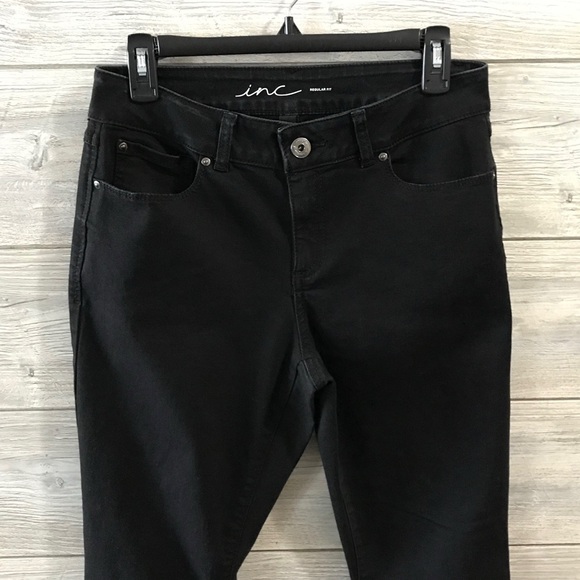 INC International Concepts Women's Black Fringed Jeans - Picture 3 of 10